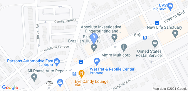 Map to Baltimore Brazilian Jiu Jitsu